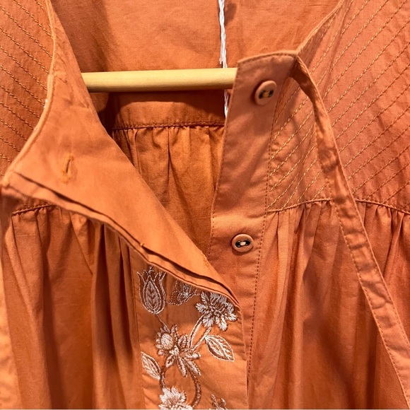 ULLA JOHNSON | SCARLETTE TUNIC TOP | Size 2 | NWT | Orange - Picture 7 of 16